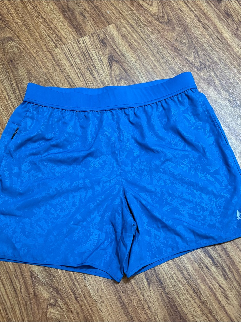 RBX blue women’s athletic activewear shorts - zipper side pocket - size M